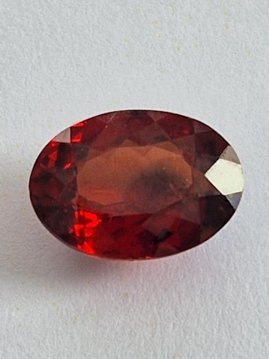 Oval cut Garnet stone. - Bespoke By Baskerville