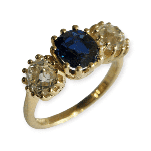 Rebuilt antique ring in gold Bespoke By Baskerville | Antique jewellery | Rebuilt antique ring in gold